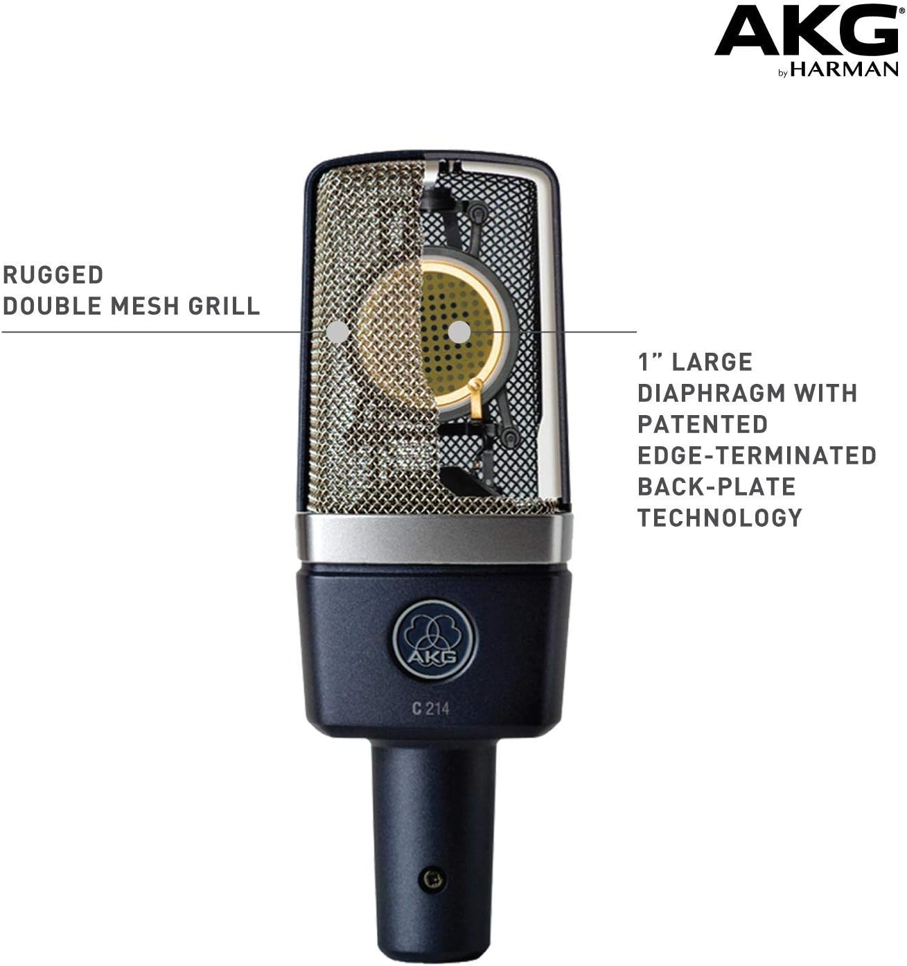 AKG C214-cr Large Diaphragm Condenser Microphone (Renewed)