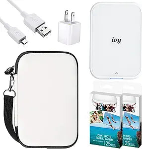Canon 320 Ivy 2 Mobile Mini Photo Printer Bundle