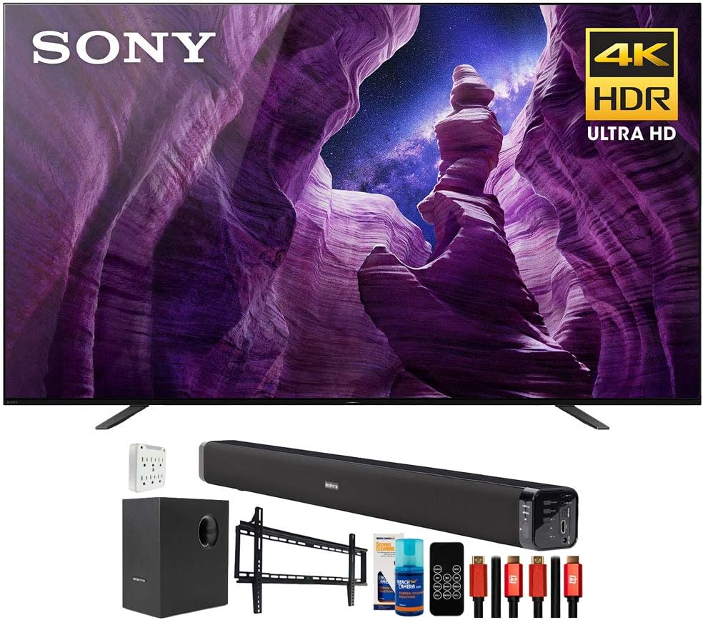 Sony E10SNXBR55A8H 55" OLED TV Home Theater Bundle