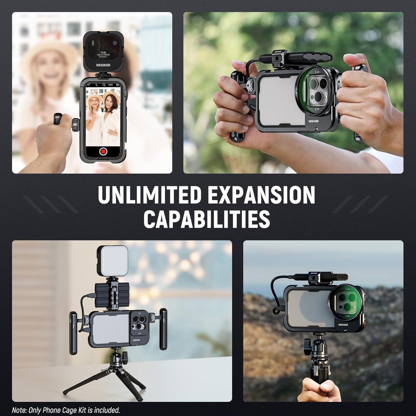 Neewer 90100993 Pro iPhone 15 Video Cage Kit
