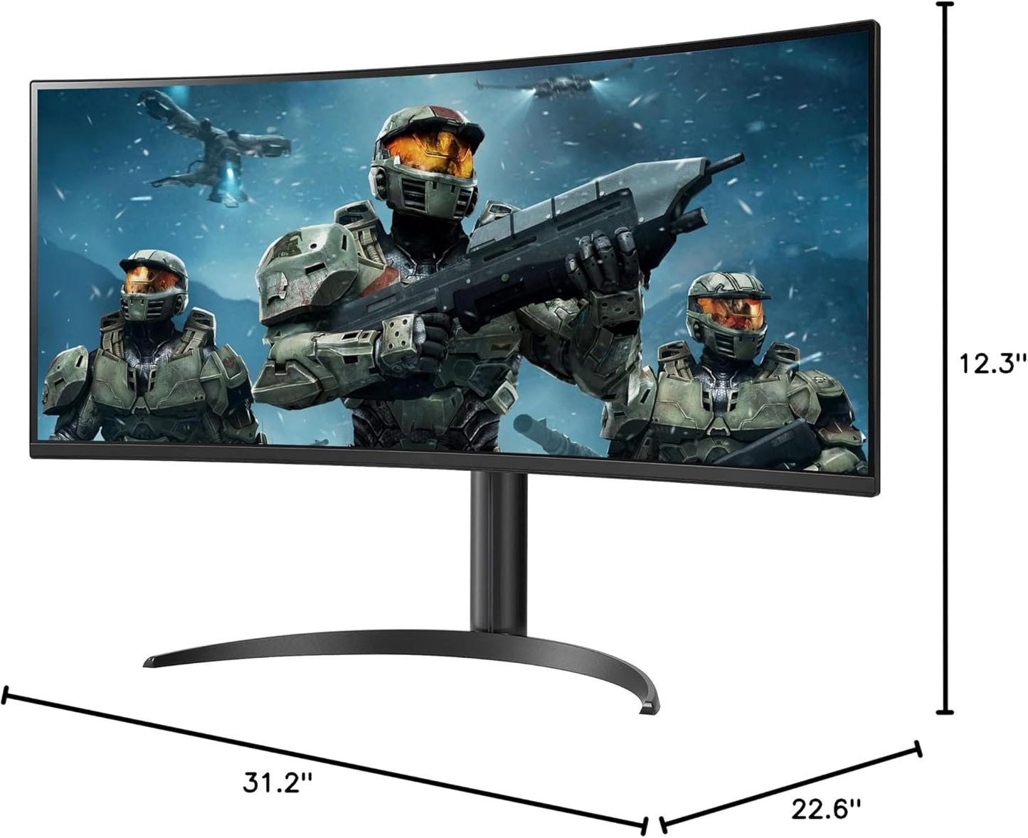 LG 34WP60C-B 34" Curved UltraWide 160Hz Gaming Monitor