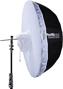 Phottix PH85375 Premio Diffuser: 85cm Reflective Umbrella - Silver