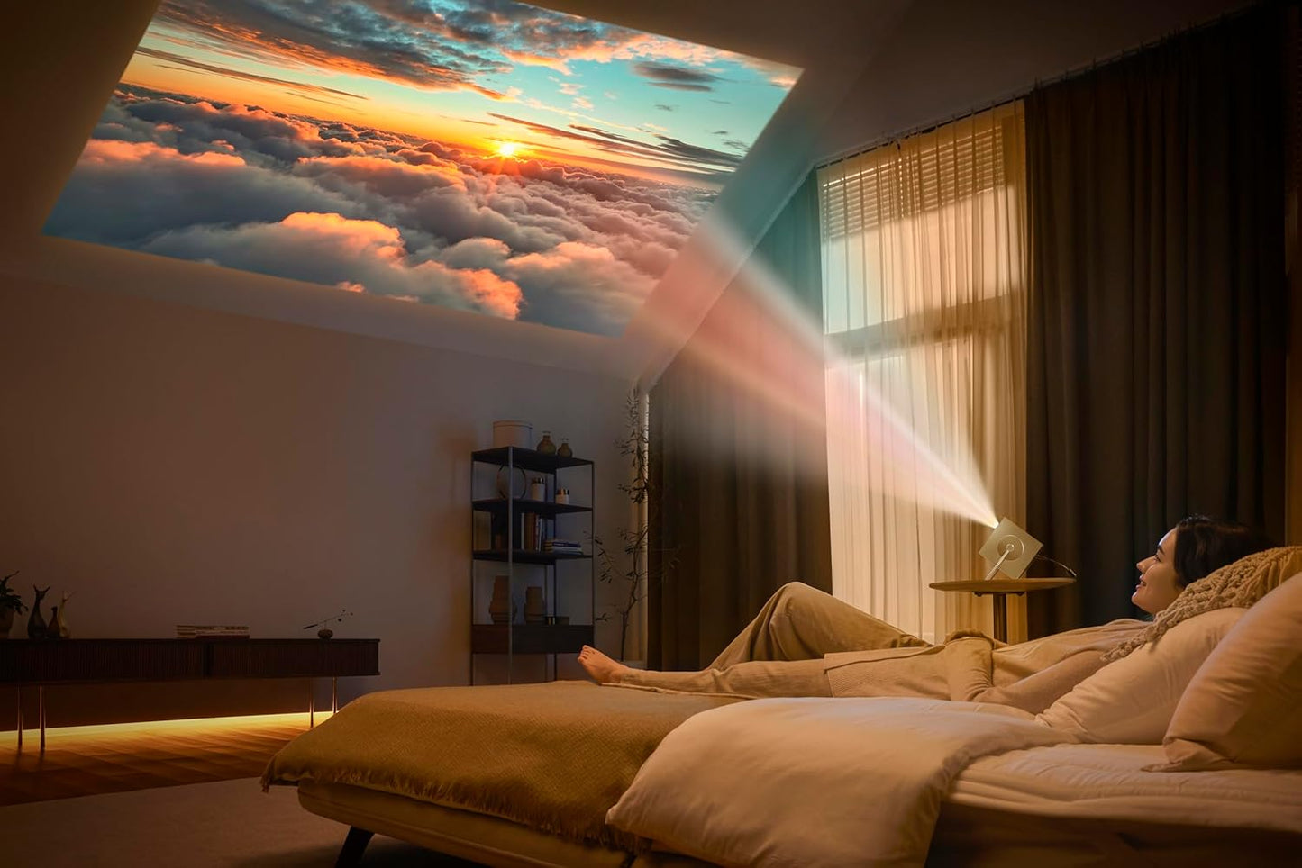 LG CineBeam Q HU710PB 4K Smart Portable Projector