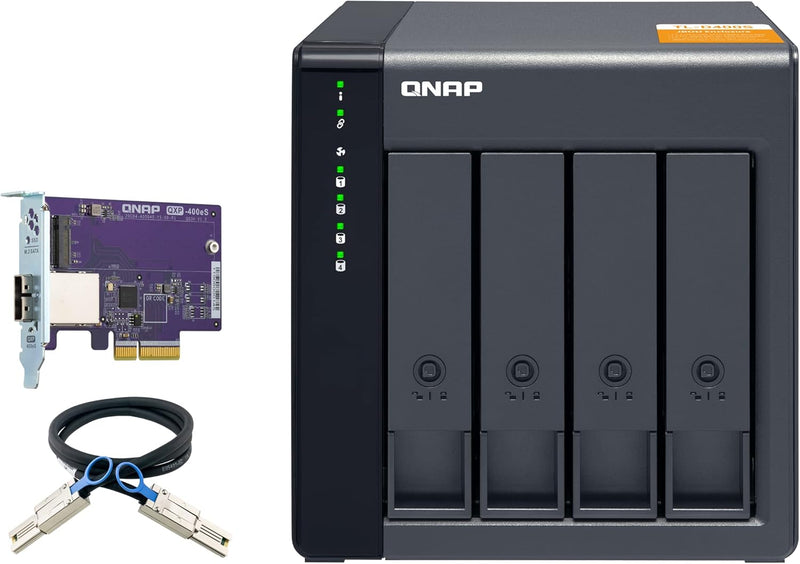 QNAP TL-D400S 4-Bay SATA 6Gbps JBOD Enclosure — main product image