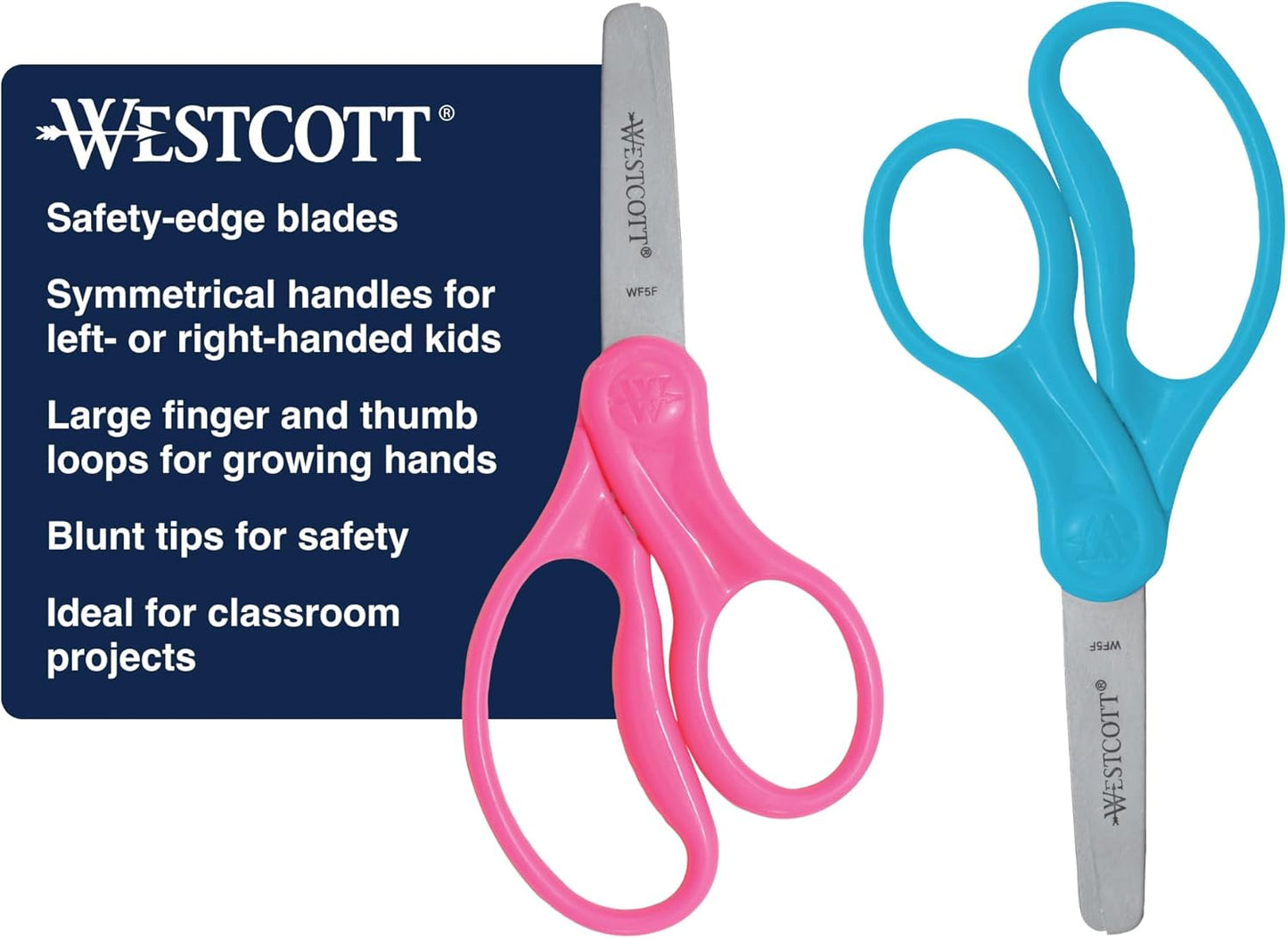 Westcott 13168 Kids Blunt Scissors 2-Pack