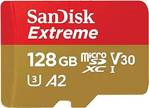 SanDisk SDSQXAA-128G Extreme 128GB MicroSD Card 190MB/s — main product image