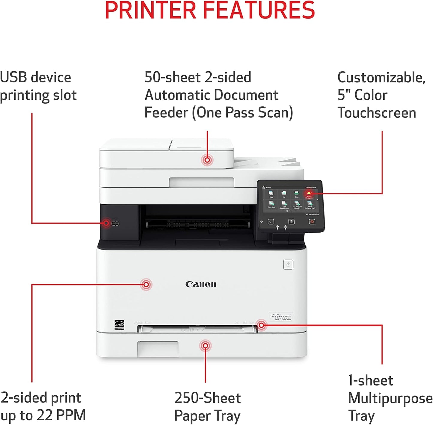 Canon 5158C002 imageCLASS MF656Cdw Color Laser Printer
