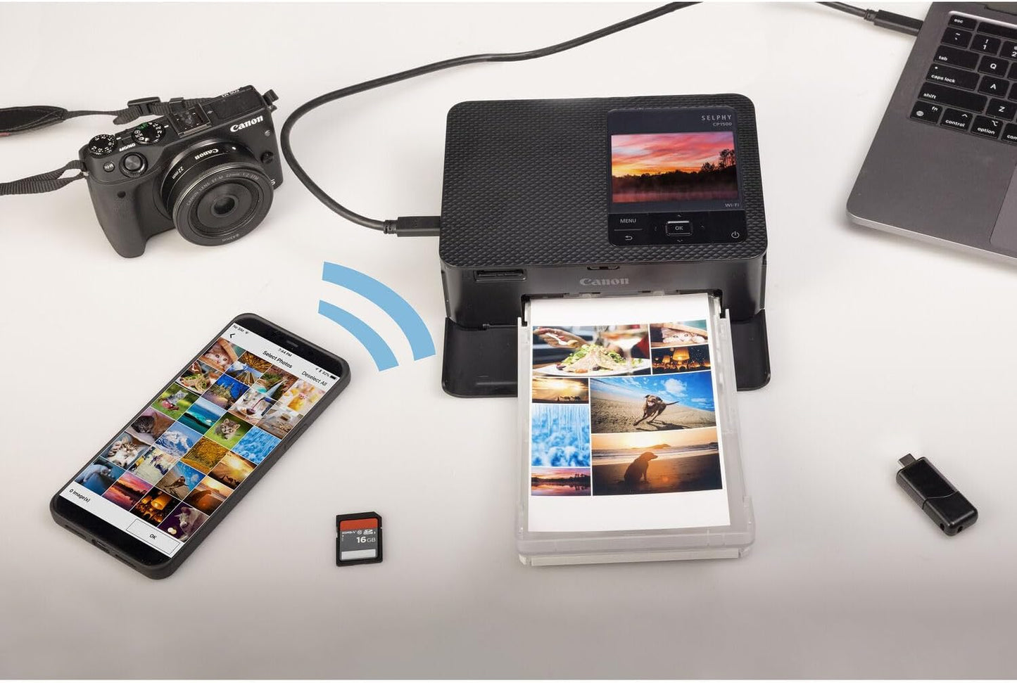 Canon CACP1500 Selphy CP1500 Photo Printer Bundle