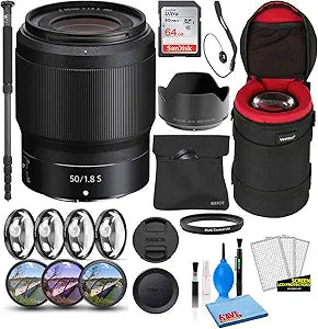 Nikon 20083 Z 50mm f/1.8 S Lens Bundle (Renewed)