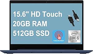 Lenovo IdeaPad 3: 15.6" HD Touchscreen, i5-10210U, 20GB RAM, 512GB SSD