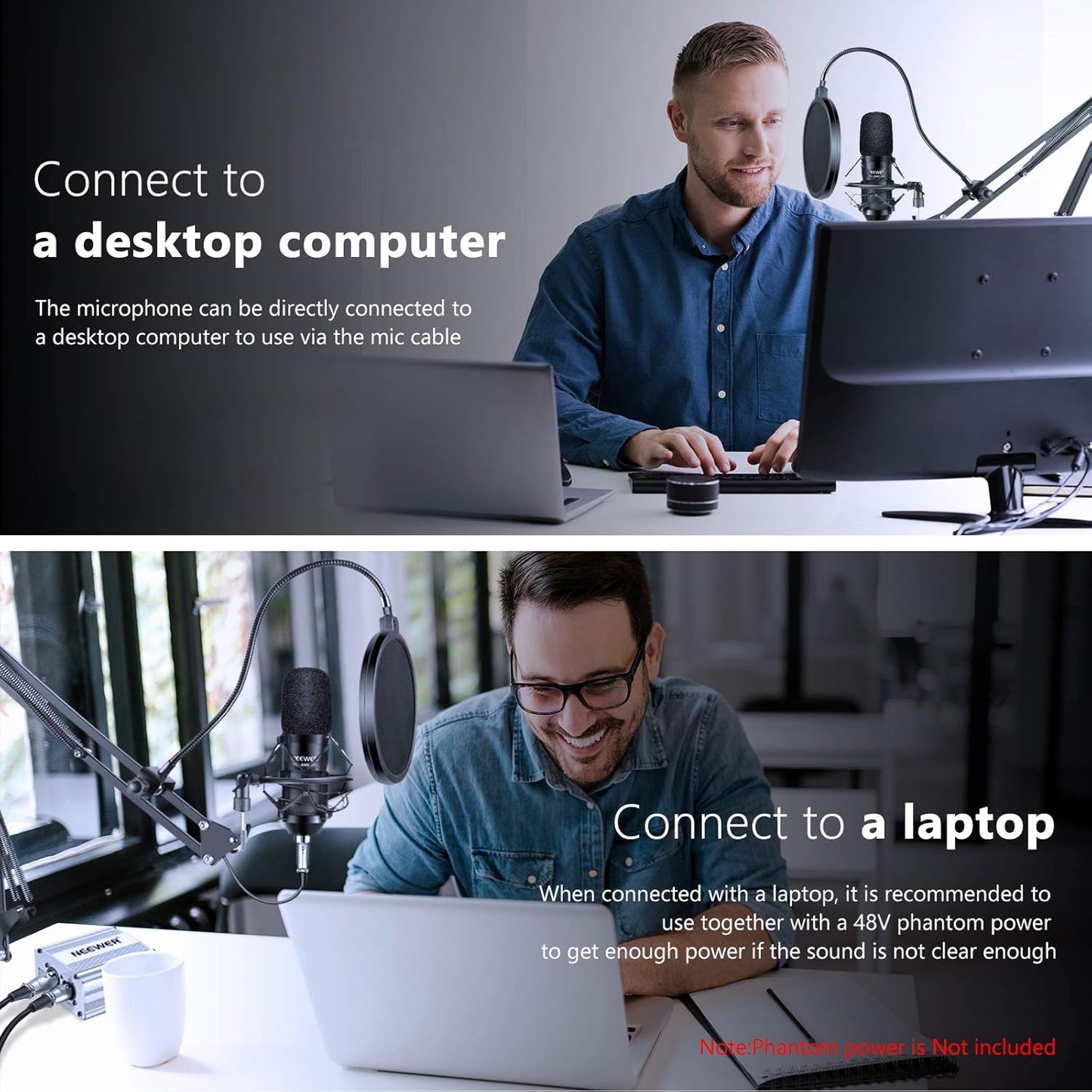 Neewer B00XOXRTX6 Condenser Microphone Scissor Arm Kit