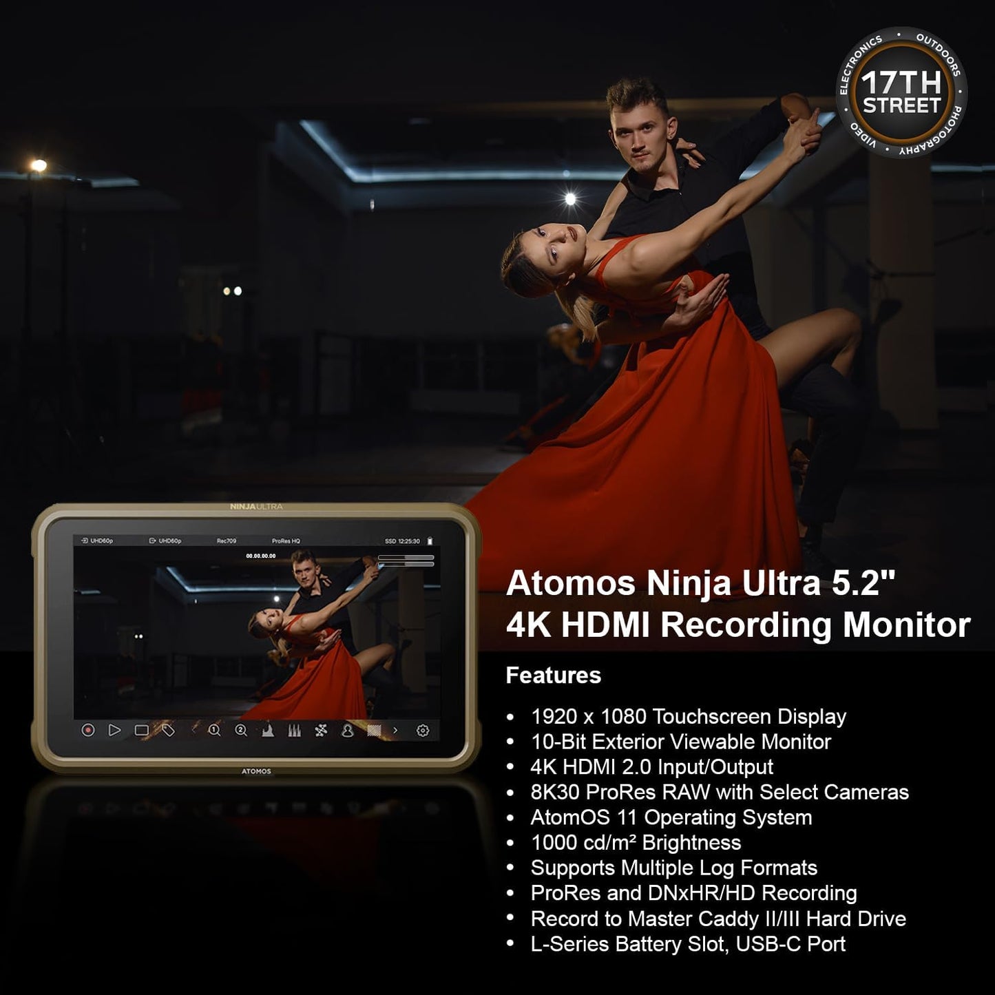 Atomos Ninja Ultra 5.2" 4K HDMI Recording Monitor Bundle