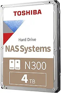Toshiba HDWG440XZSTA N300 4TB NAS Hard Drive - 7200 RPM, 256MB Cache