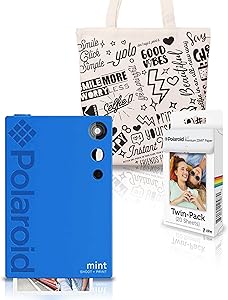 Polaroid AMZASK6SP02BL Mint Instant Camera Blue Kit