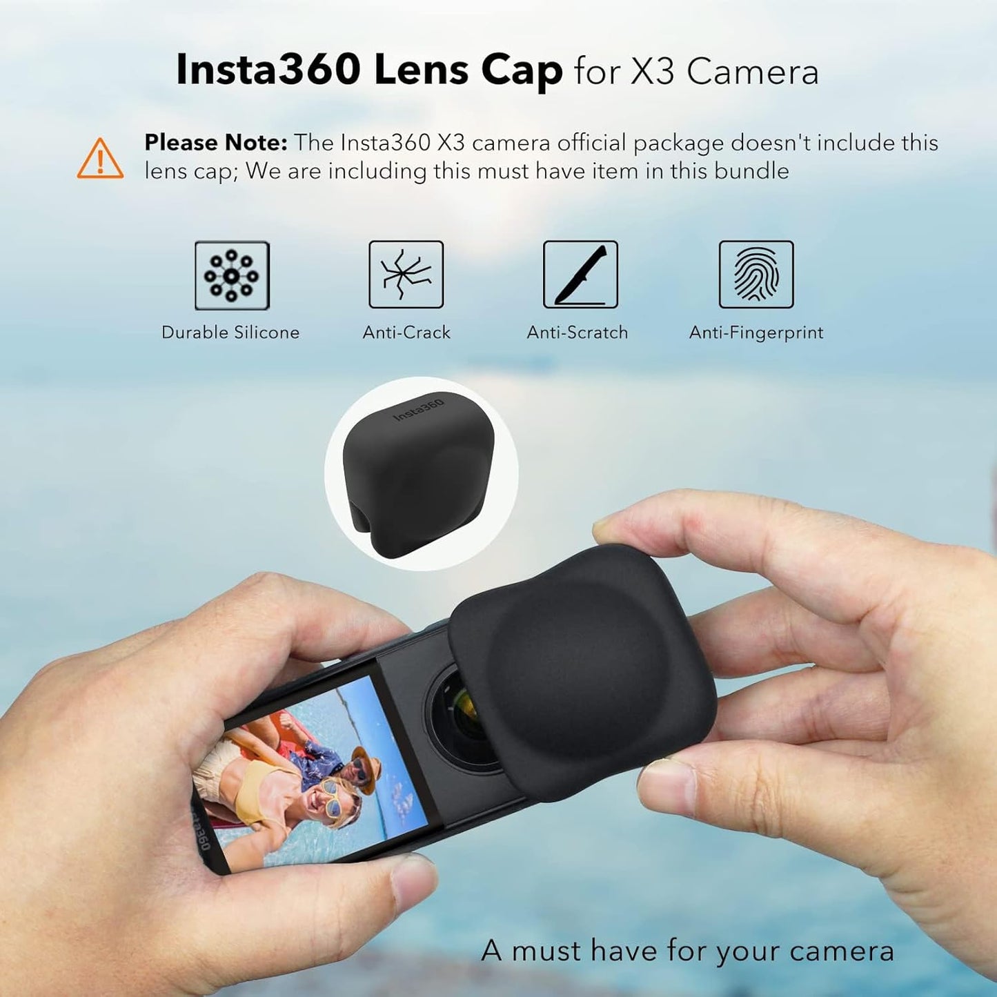 Insta360 actioncamX3 Waterproof 360 Action Camera Bundle