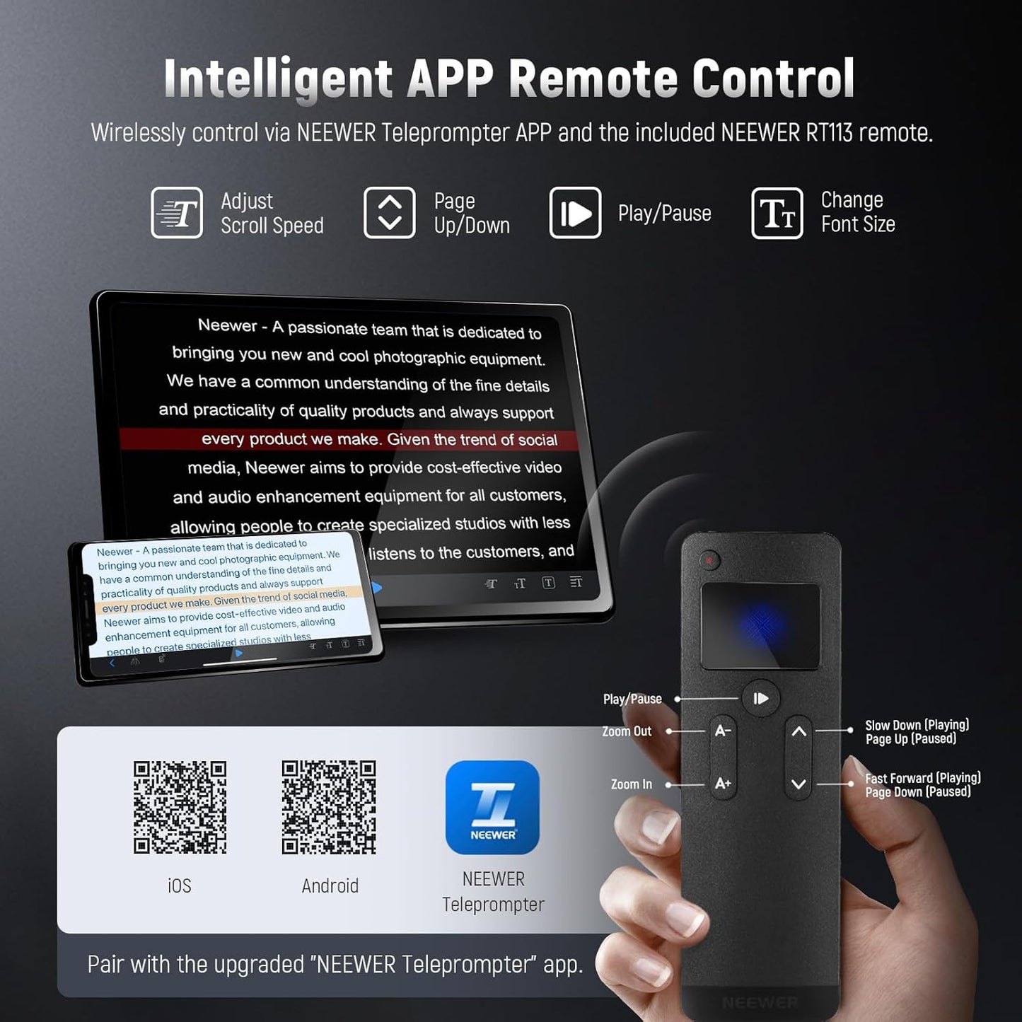 Neewer 10103009 Teleprompter C12 Modular Design