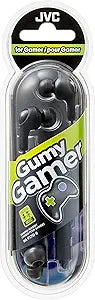 JVC HAFX7GB Gumy Gamer In-Ear Headphones Mic Remote