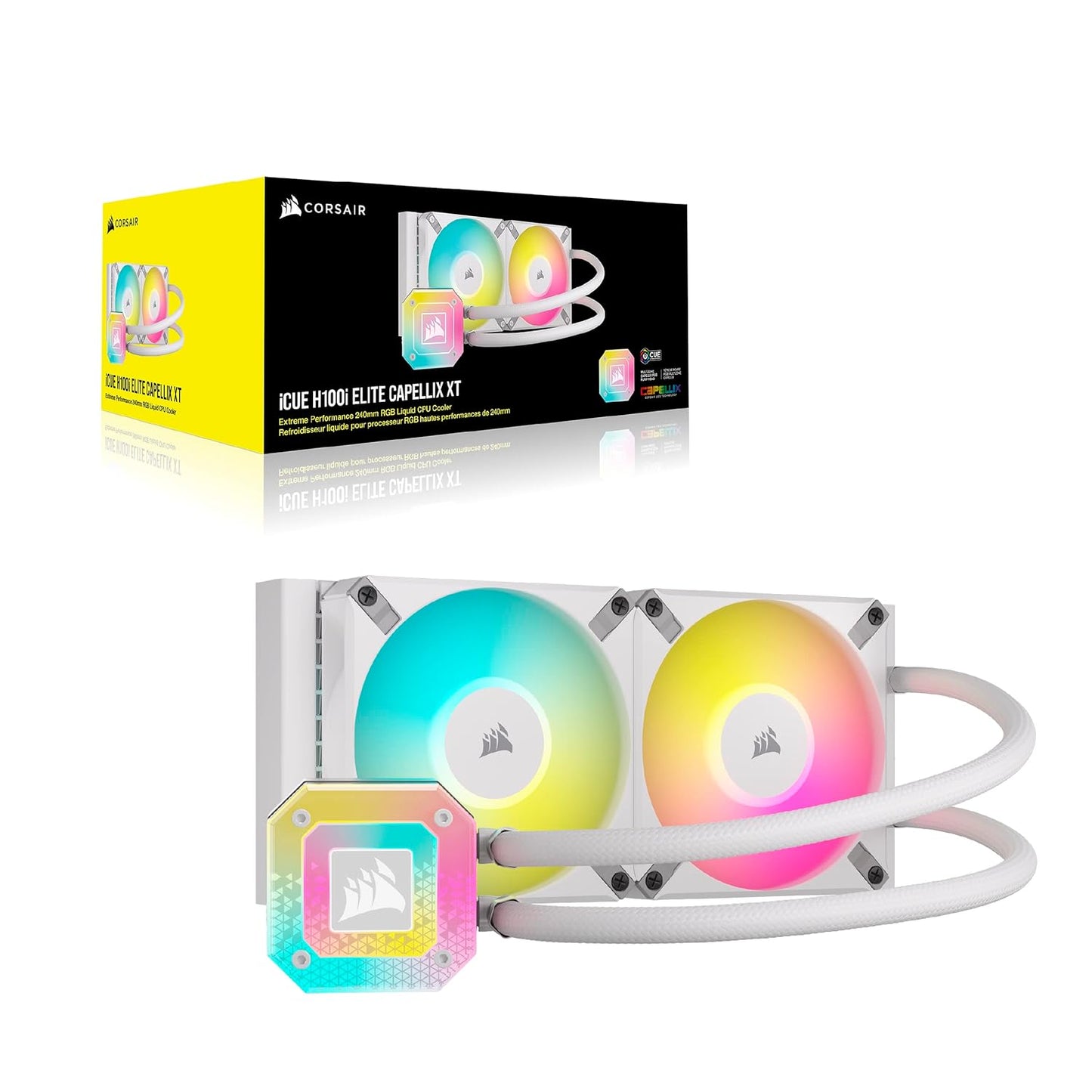 Corsair iCUE H100i Elite CAPELLIX XT 240mm Liquid CPU Cooler White