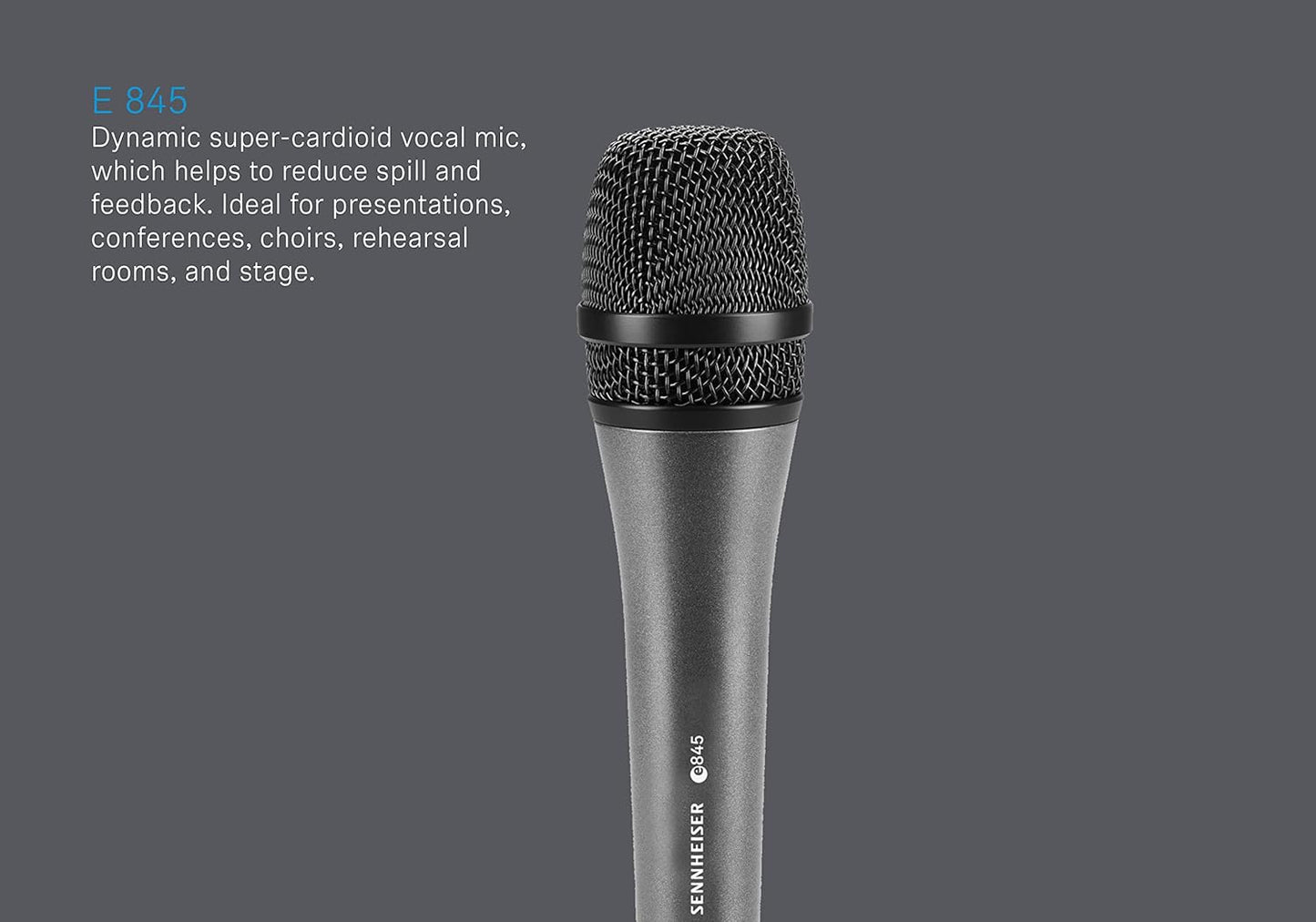 Sennheiser 004515 E845 Dynamic Supercardioid Microphone