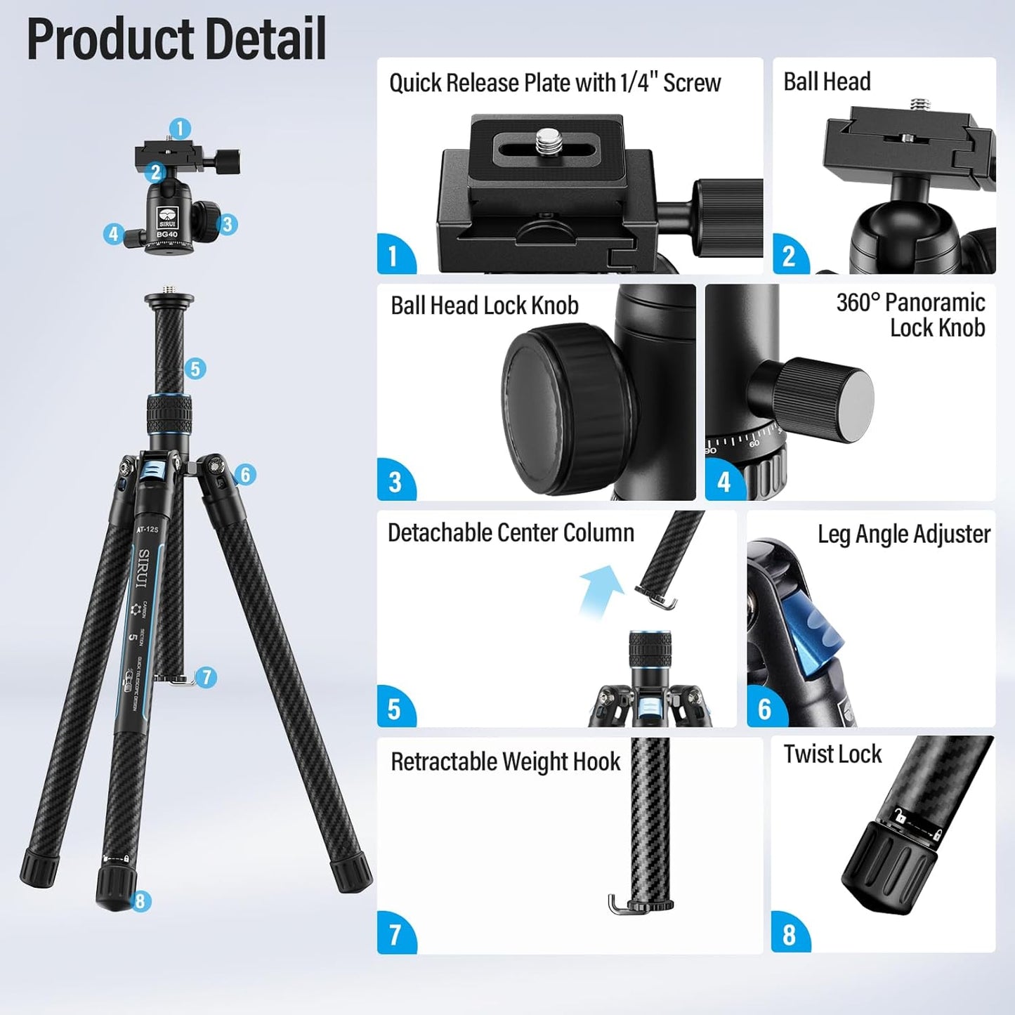 Sirui Traveler X-Ⅲ Carbon Fiber Tripod with Ball Head