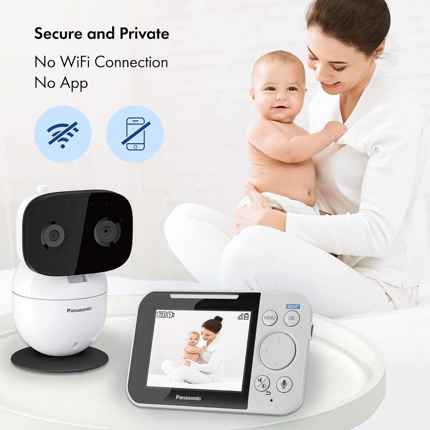Panasonic KX-HN4001W Long Range Video Baby Monitor