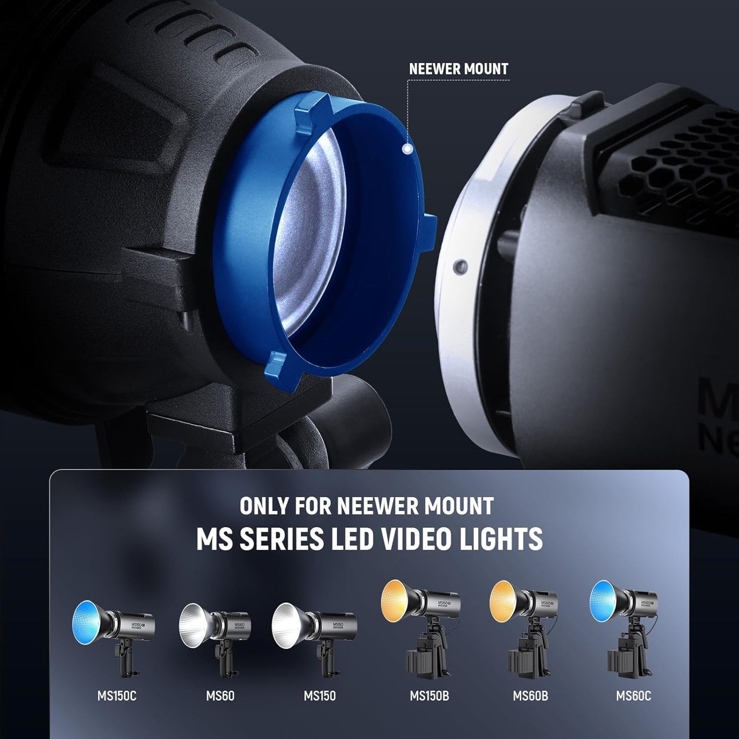 Neewer 10105044 Spotlight Snoot for MS Series LED Light