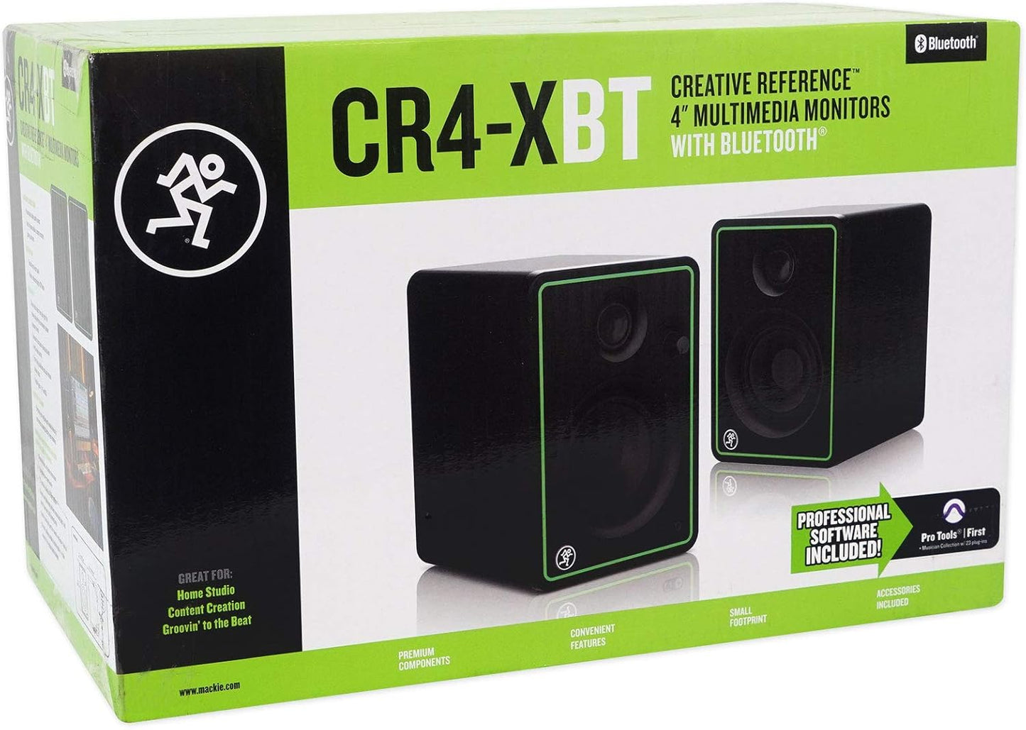 Mackie CR4-XBT Studio Monitor Speaker Bundle