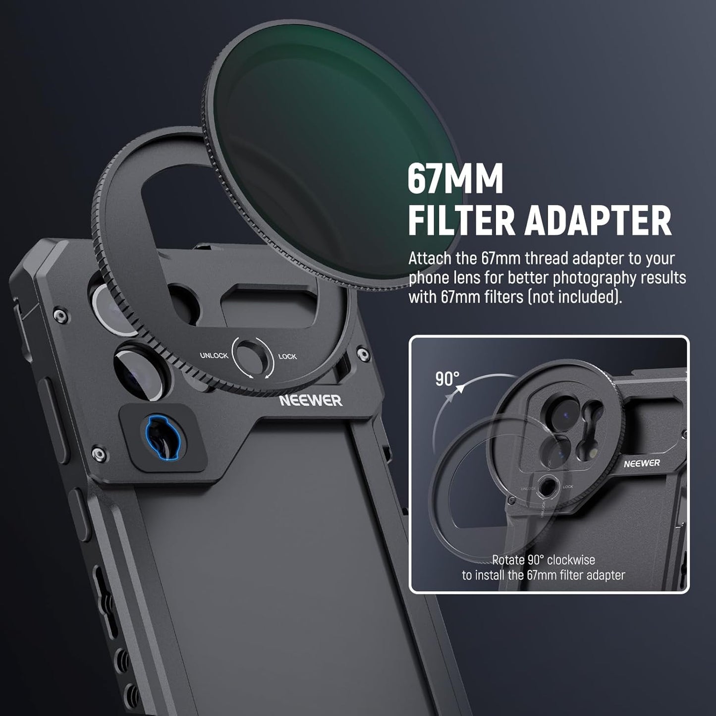 Neewer PA021+PA033 Galaxy S23 Ultra Phone Video Rig