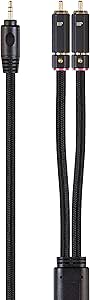 Monoprice 138084 3.5mm to 2 RCA Cable - 25ft — main product image