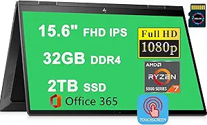 HP ENVY x360 Laptop 15" Ryzen 7 32GB 2TB SSD 2-in-1
