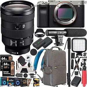 Sony E40SNILCE7CSX1 a7C 24-105mm Lens Full-Frame Bundle