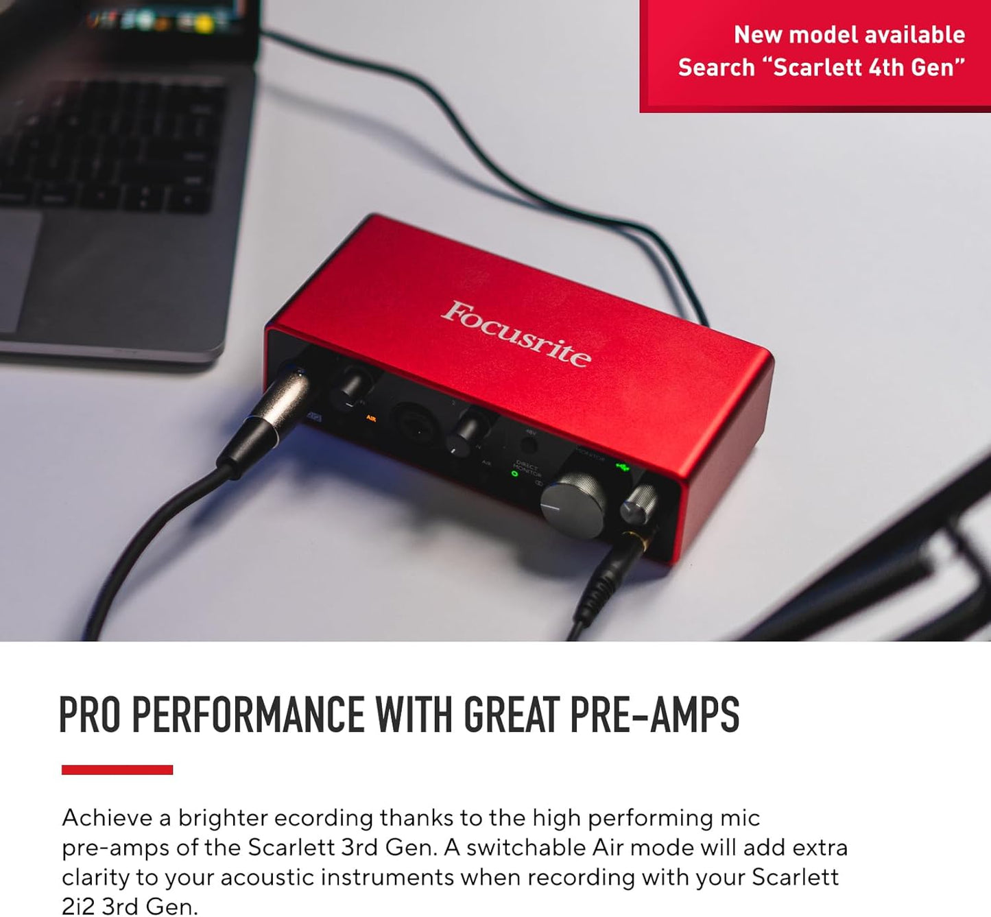 Focusrite AMS-SCARLETT-2I2-3G Scarlett 2i2 3rd Gen USB Audio Interface