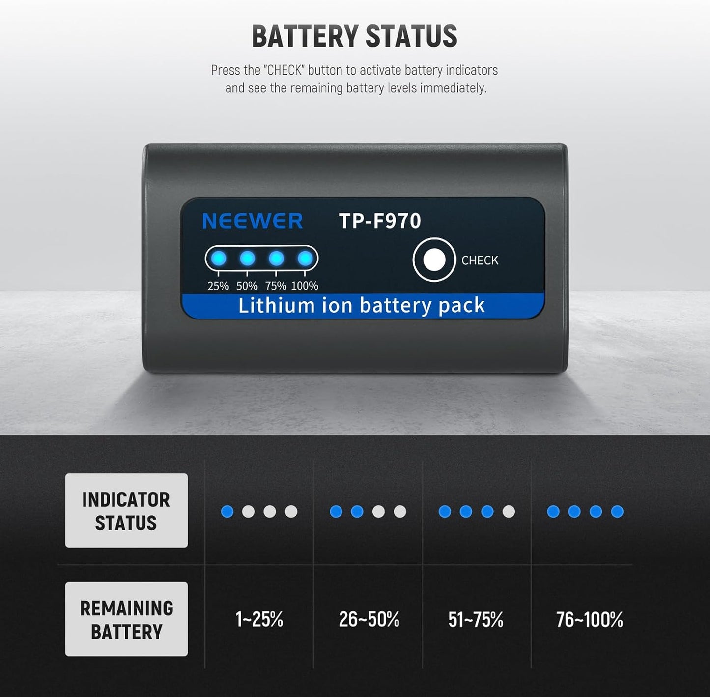 Neewer 10104059 NP-F970 Batteries - 7800mAh 2-Pack