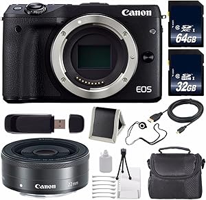 Canon EOS-M3 Mirrorless Camera + 22mm Lens — main product image