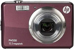 HP PW550 12MP Digital Camera 5X Zoom Plum