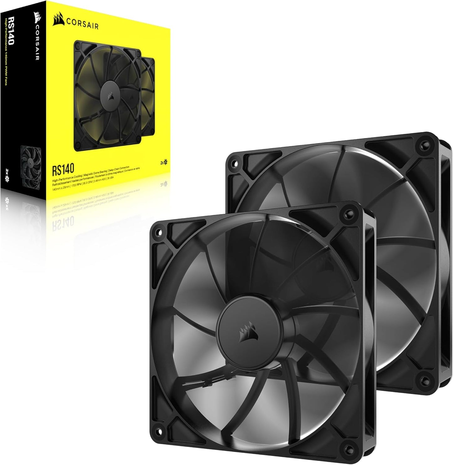 Corsair CO-9050191-WW RS140 140mm PWM Fan Dual Pack