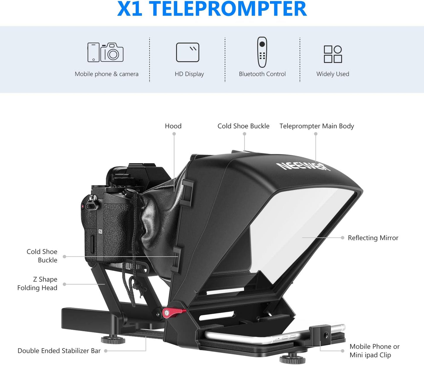 Neewer 10098293 X1 Mini Teleprompter