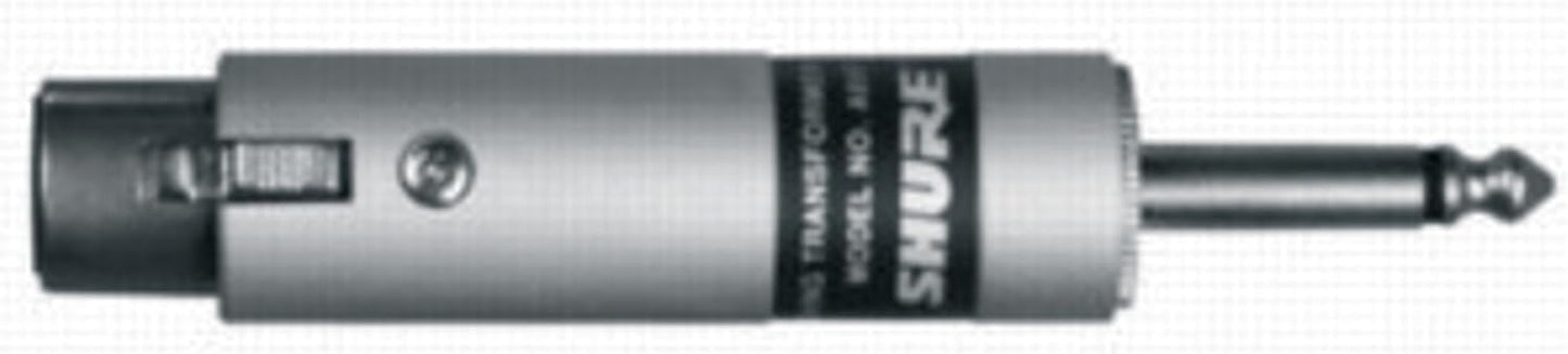 Shure A85F XLR to 1/4" Impedance Matching Transformer