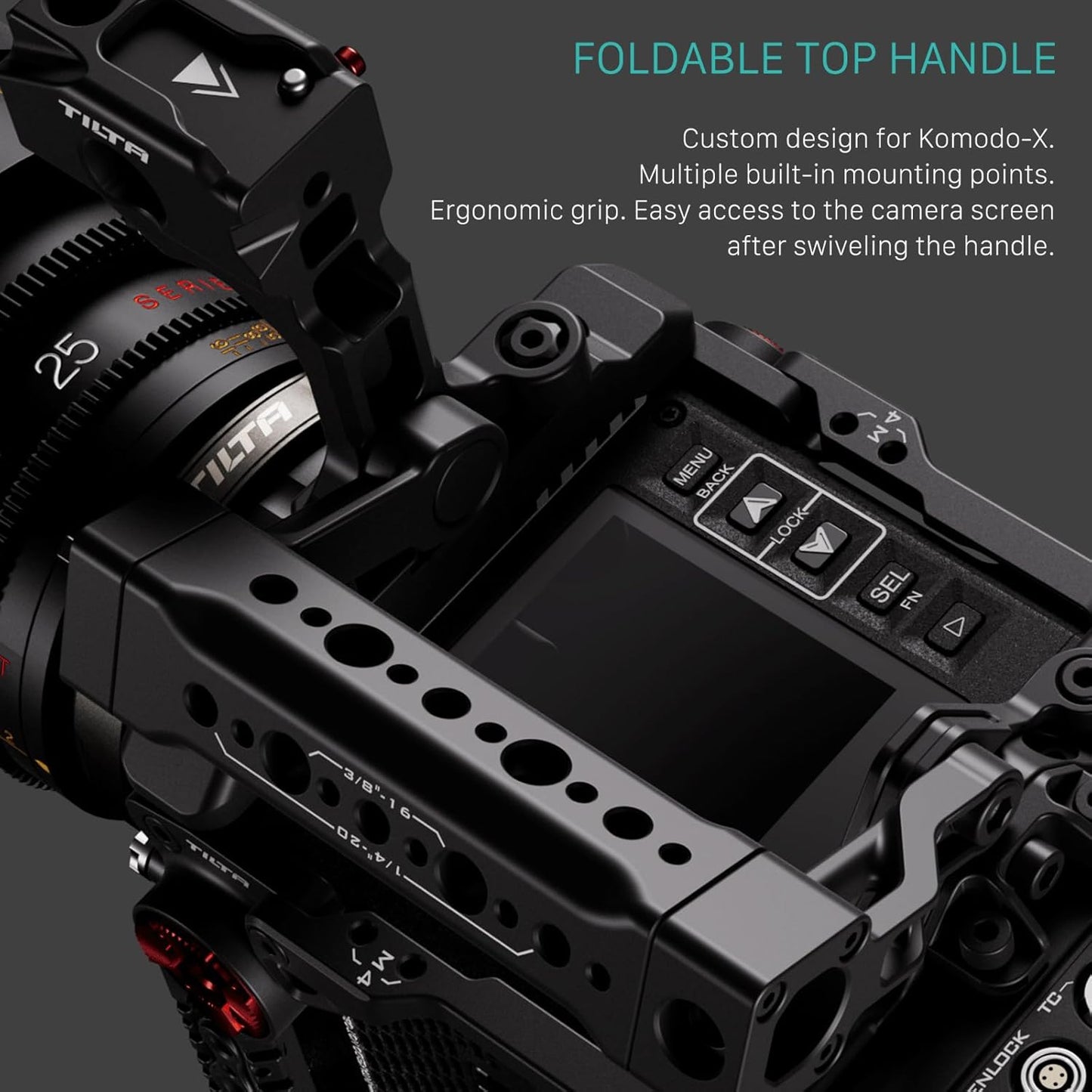 Tilta TA-T53-FTH-B Foldable Top Handle - RED Komodo-X