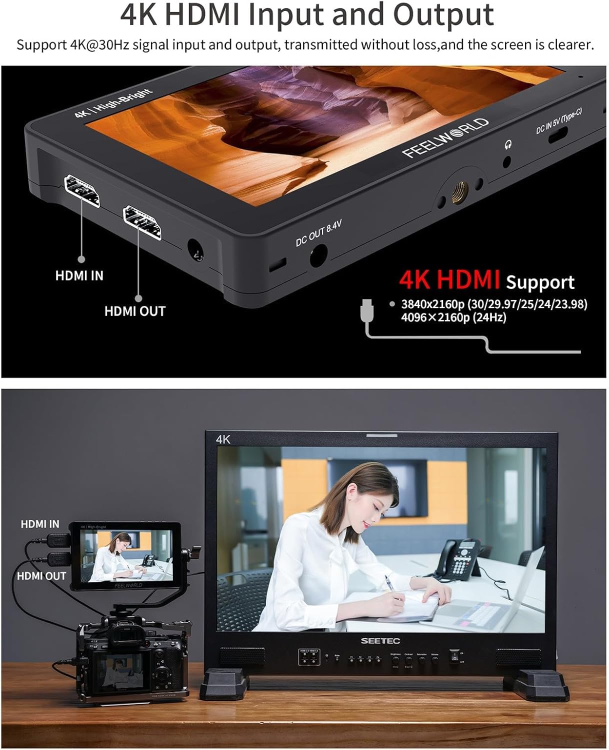 FEELWORLD EA702130 F6 Pro 5.5" 4K HDMI Monitor Kit