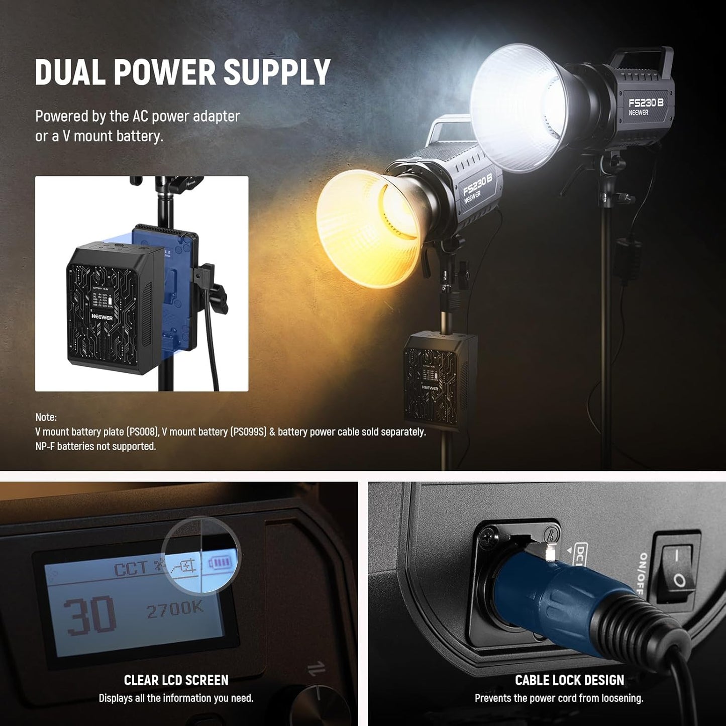 Neewer FS230B 230W Bi-Color LED Video Light