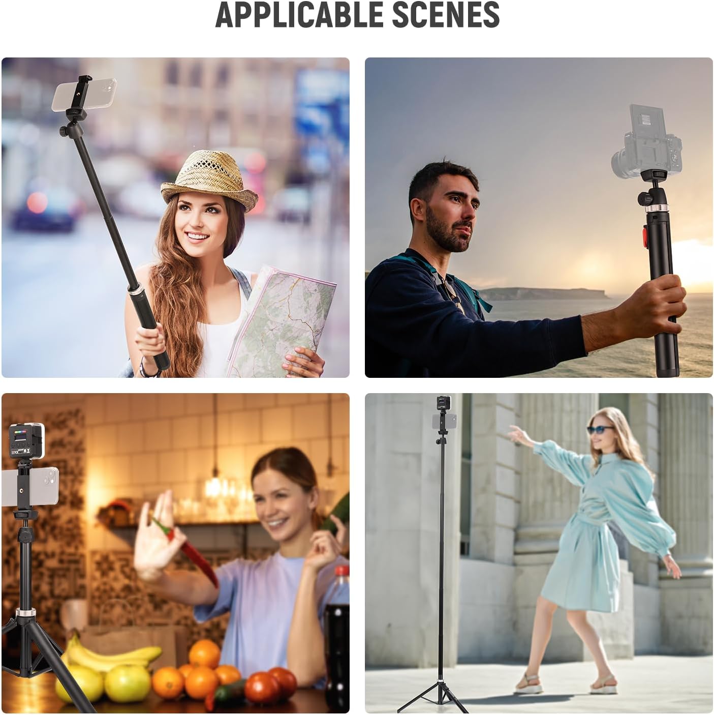 Neewer 10104103 62.9" Phone/Camera Tripod with Remote