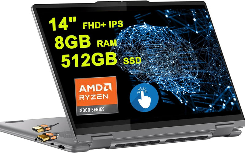 Lenovo Ryzen 5 8640HS Yoga 7 2-in-1 AI Touch Laptop — main product image