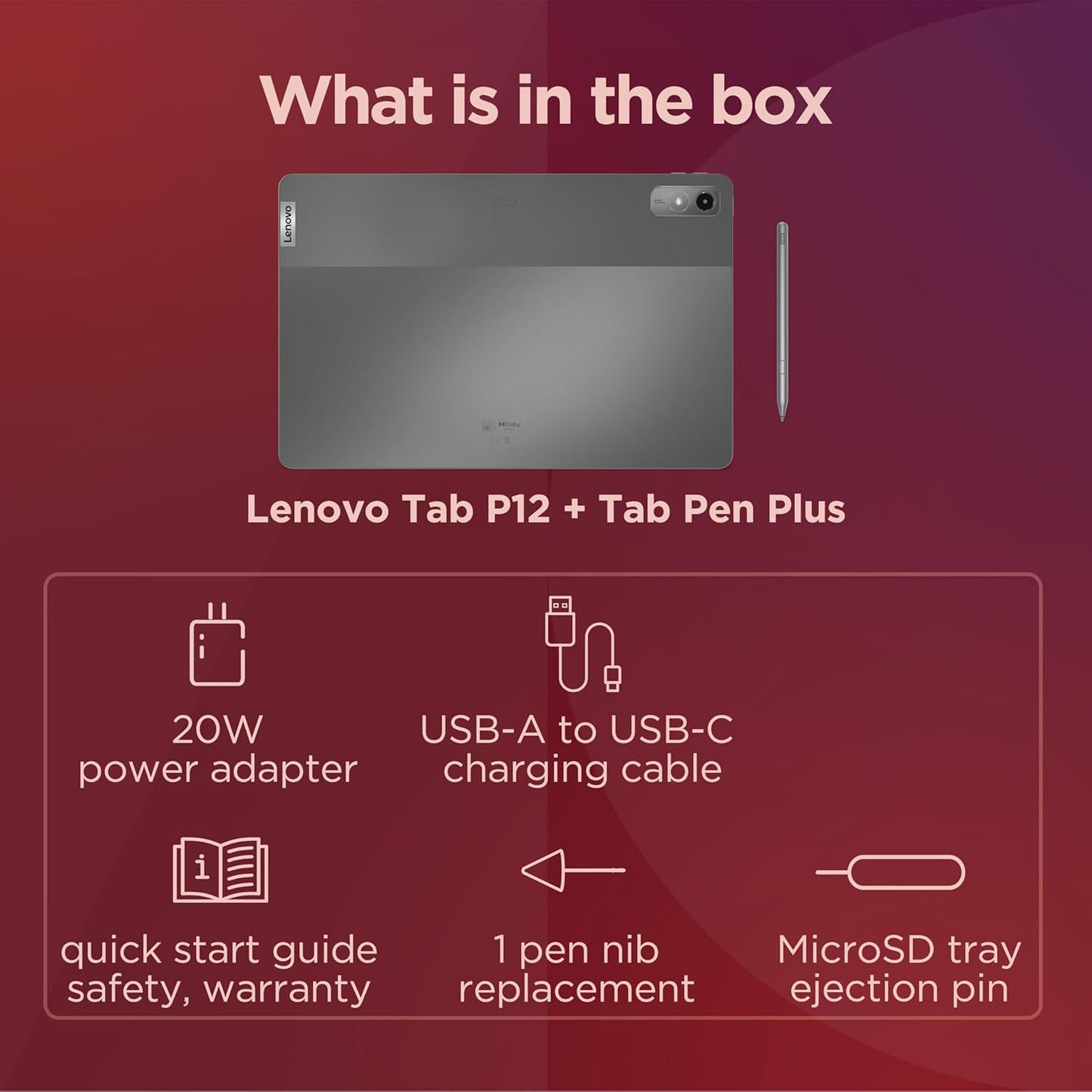 Lenovo ZACH0177US Tab P12 12.7" 3K Tablet with Pen