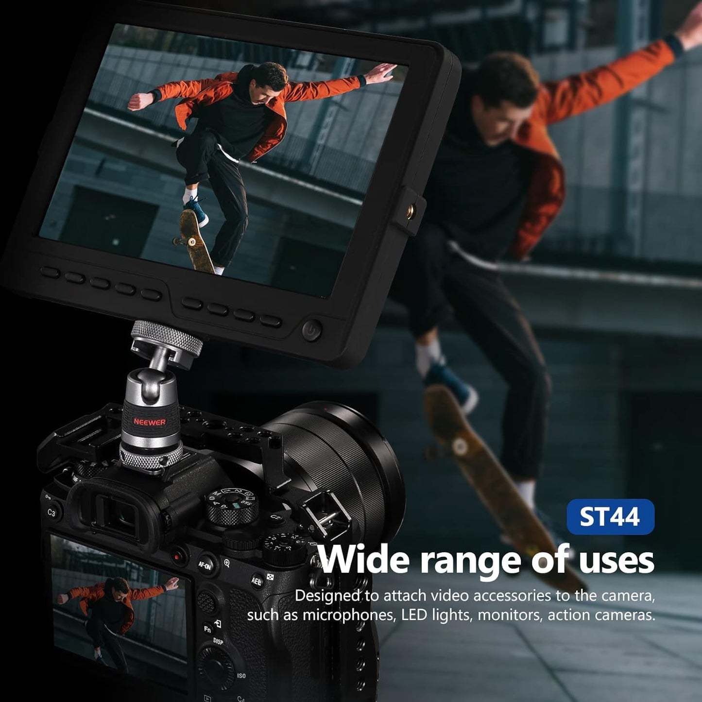 Neewer 10101418 Mini Ball Head Cold Shoe Mount 2-Pack