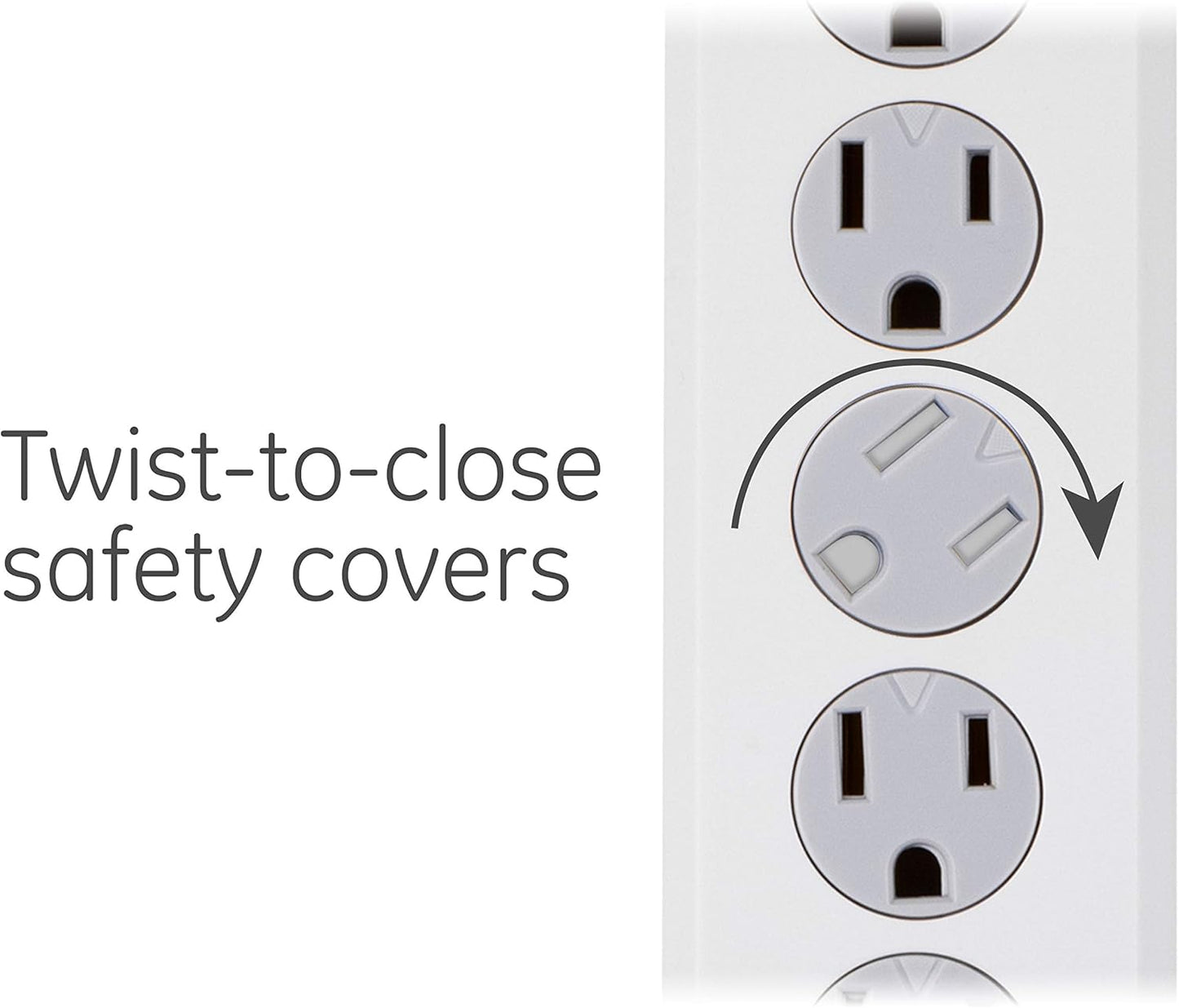 GE 54634 6-Outlet Surge Protector Power Strip 2-Pack