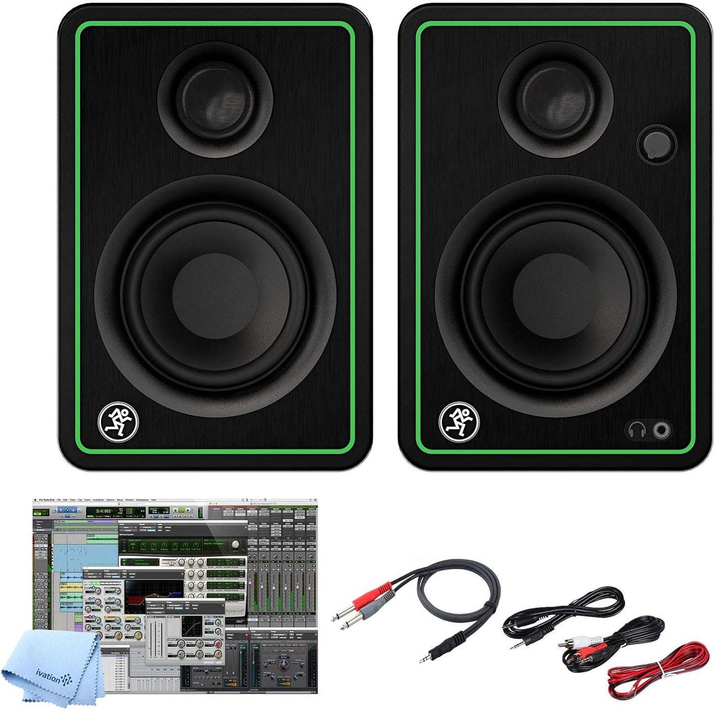 Mackie CR3-X BT 3" Bluetooth Studio Monitors Bundle