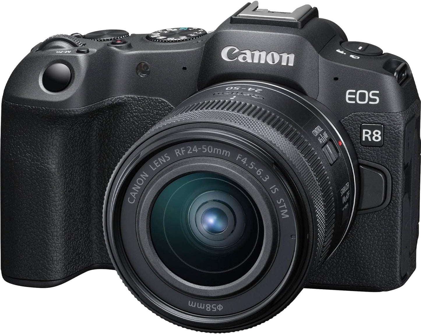Canon R8 Mirrorless Camera 24-50mm + 75-300mm Lens Bundle (Renewed)