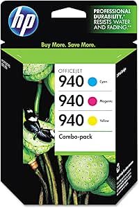 HP CN060AN#140 940 Ink Cartridges - Cyan, Magenta, Yellow (3-Pack)