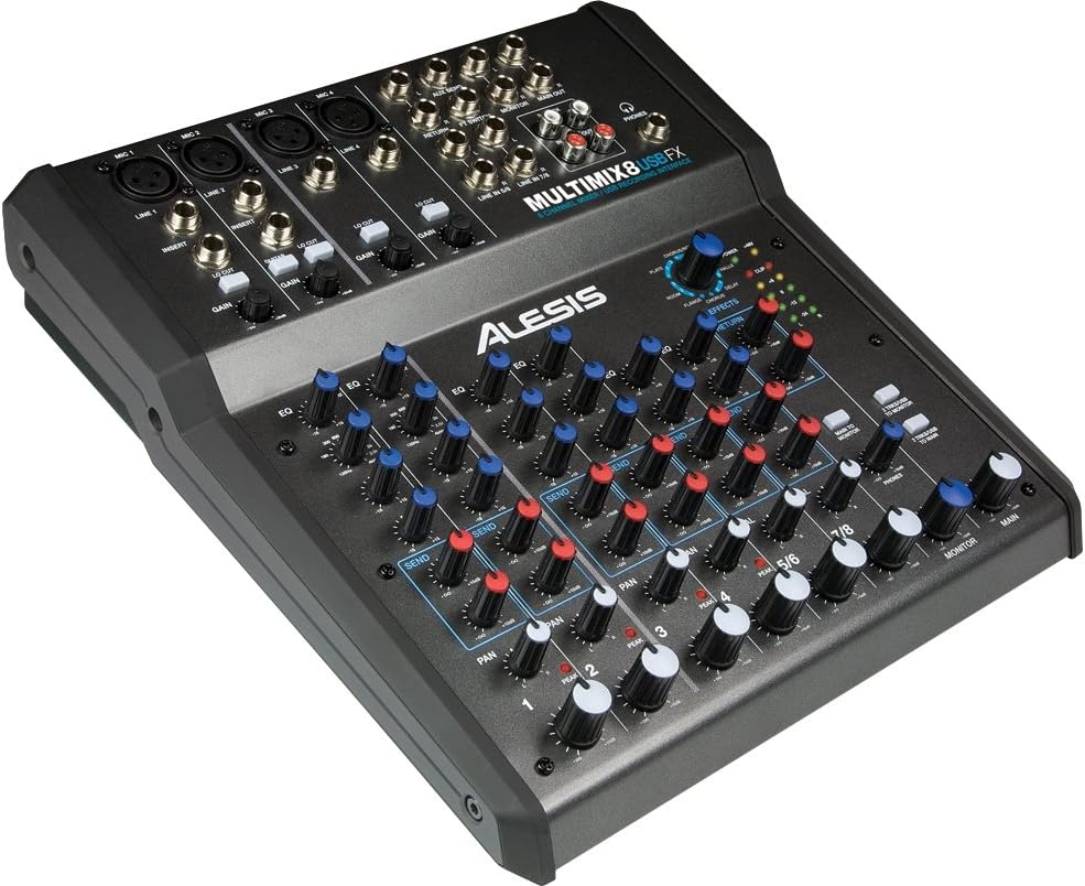 Alesis MultiMix 8 USB FX 8-Channel Compact Audio Mixer